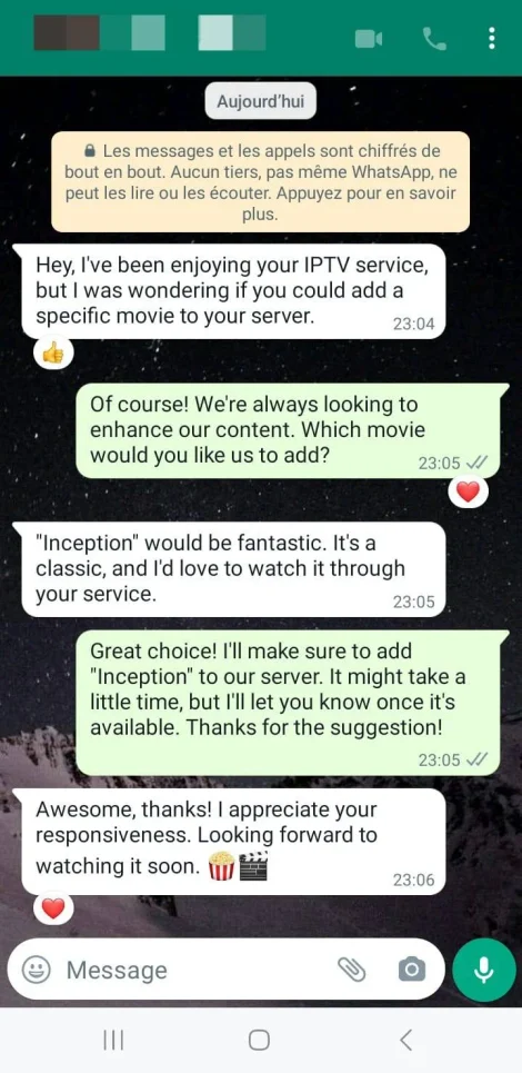 Conversation WhatsApp client 5